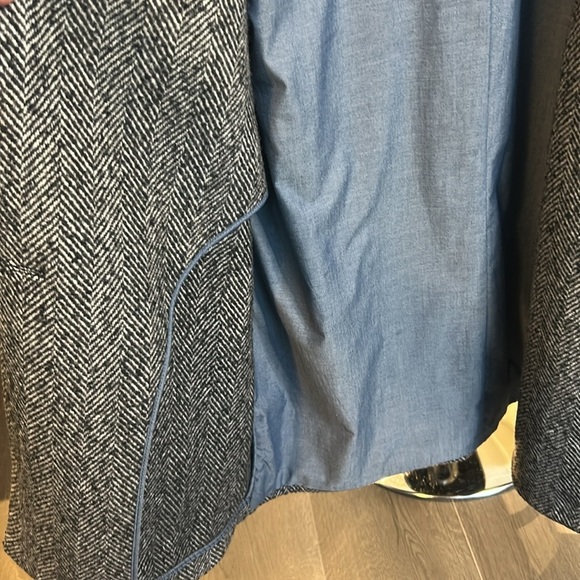 Gap Wool Blend Herringbone Sport Coat Blazer Single Button Men’s Size L Tall - Picture 11 of 16